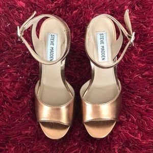 Steve Madden Platform Bronze Heels